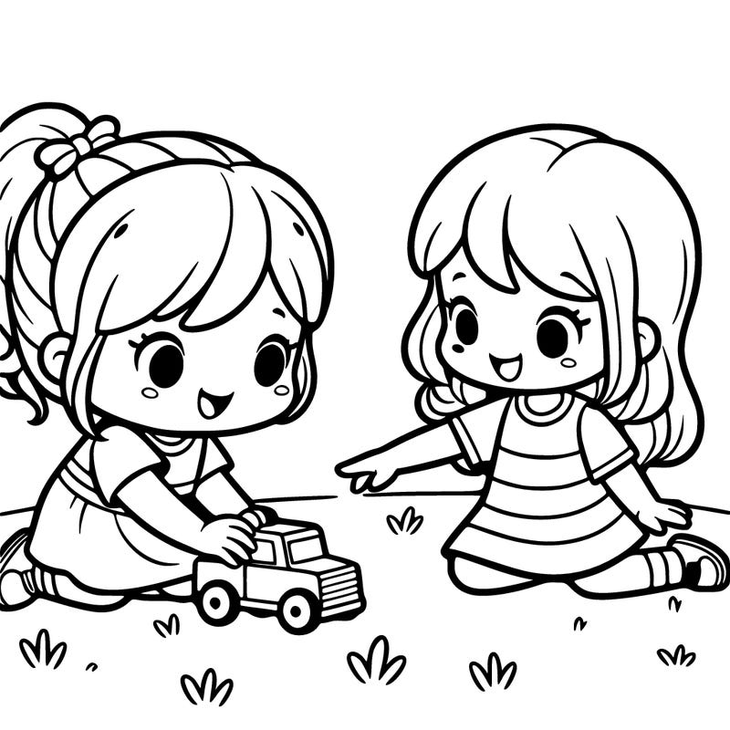 girl playing with friend