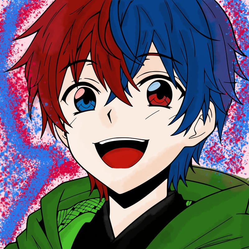 anime boy smiling