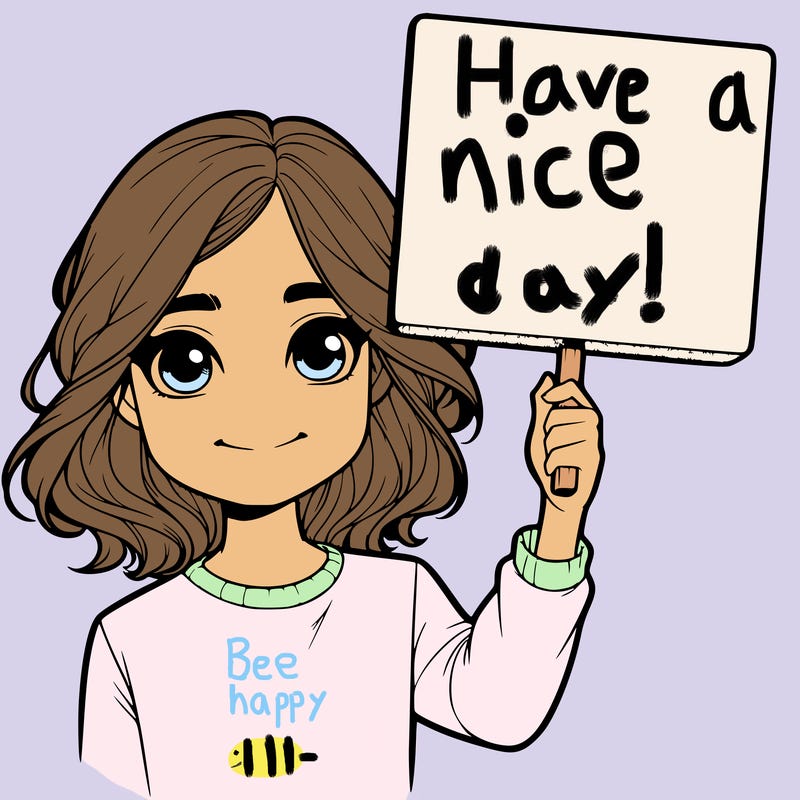 realistic girl holding up a sign