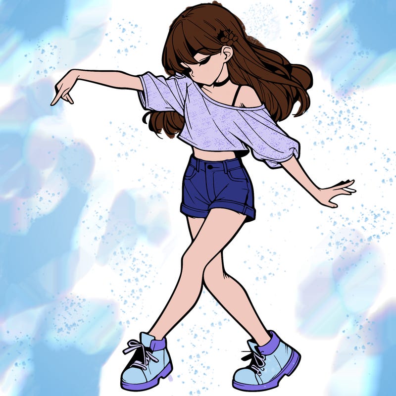 realistic girl danceing