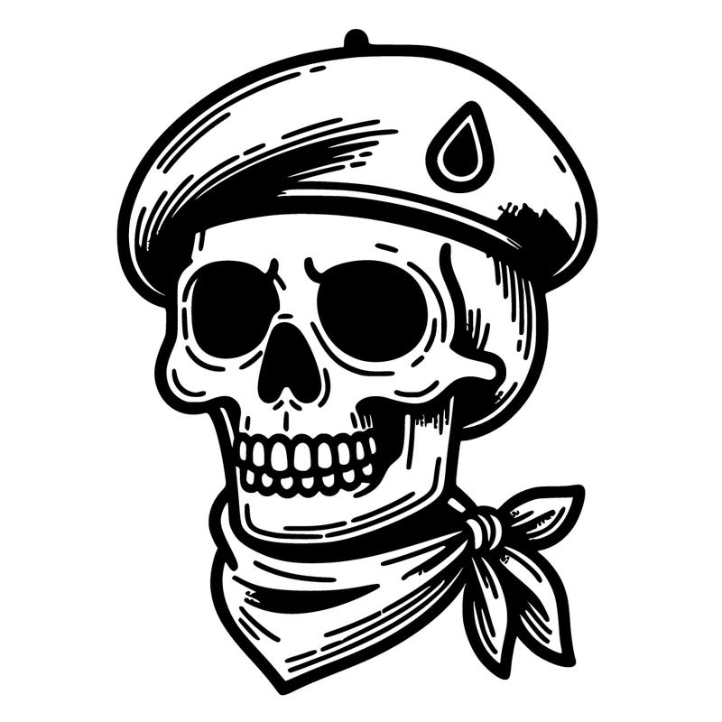 skull with beret