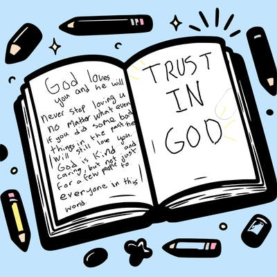 blank open sketch book