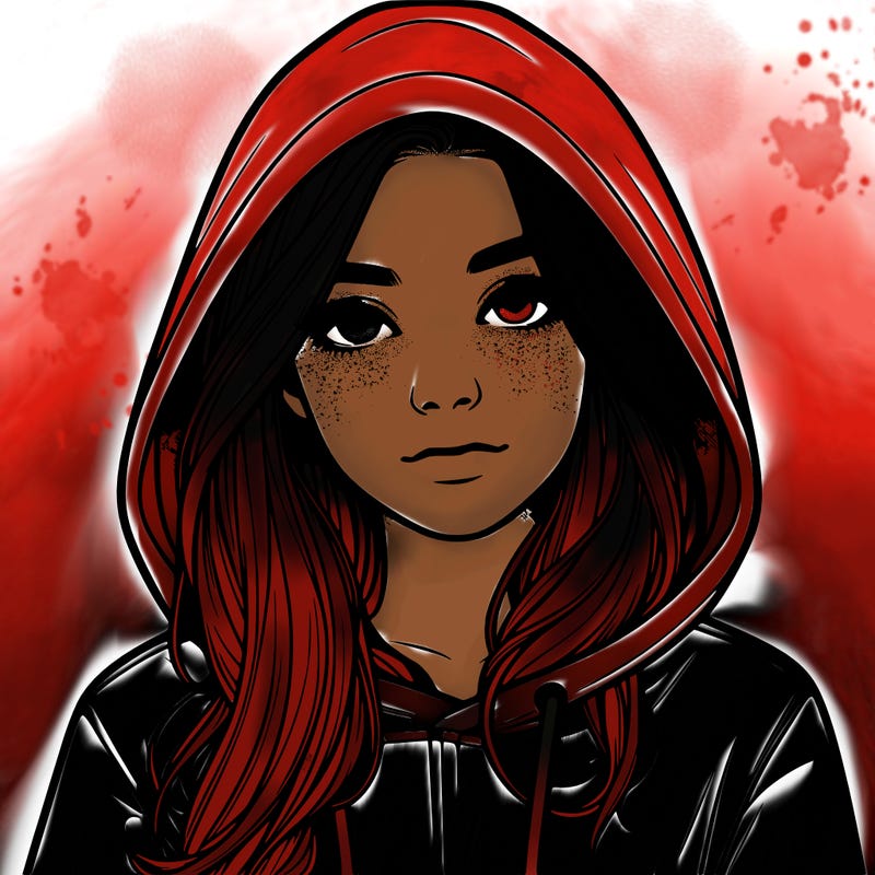 realistic girl with a hoodie