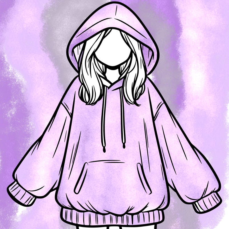 girl in oversized hoodie