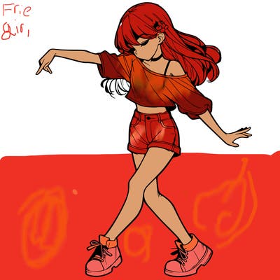 realistic girl danceing