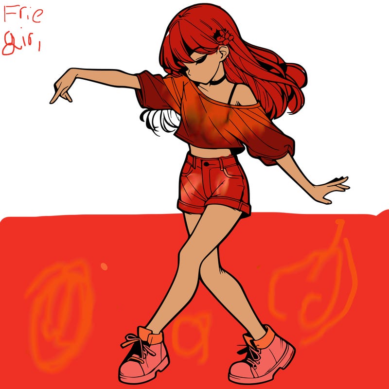 realistic girl danceing