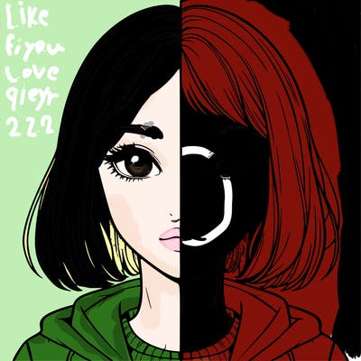 split realistic girl