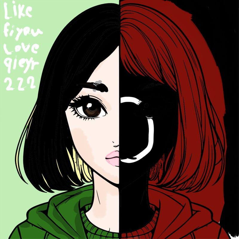 split realistic girl