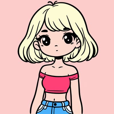 girl in a cute crop top