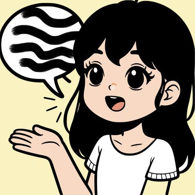 a girl saying something