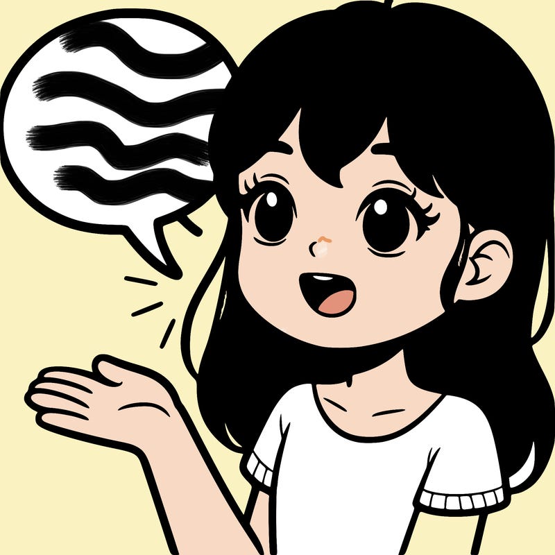 a girl saying something