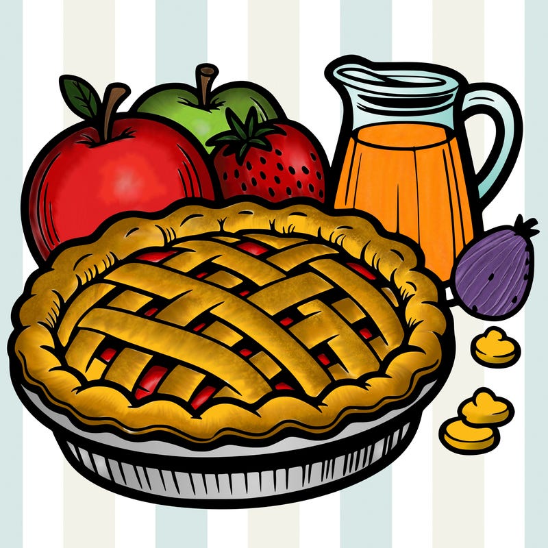 a pie of food