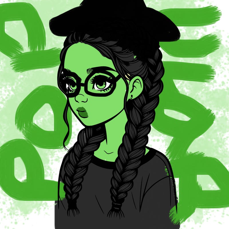 realistic girl with braids