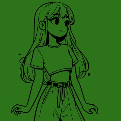 girl in a cute crop top