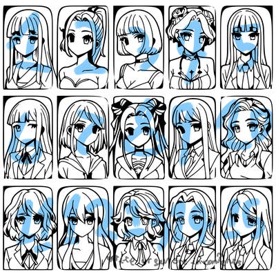 girls that look diffrent anime