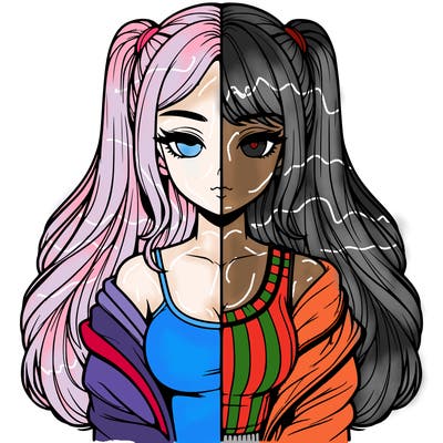 realistic girl split