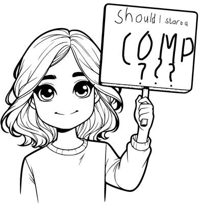 realistic girl holding up a sign