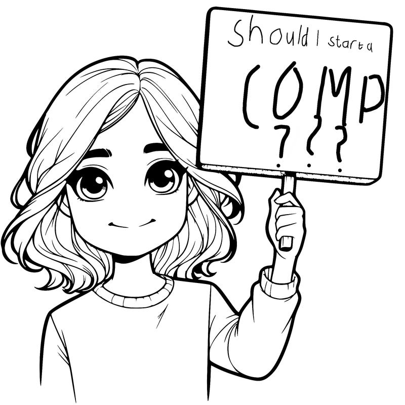 realistic girl holding up a sign