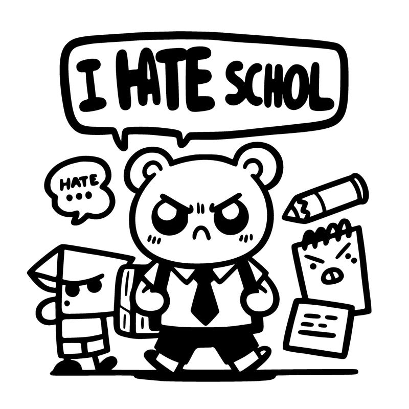 i hate school