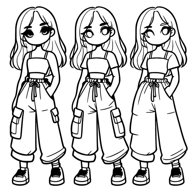 girl with baggy shorts and crop top