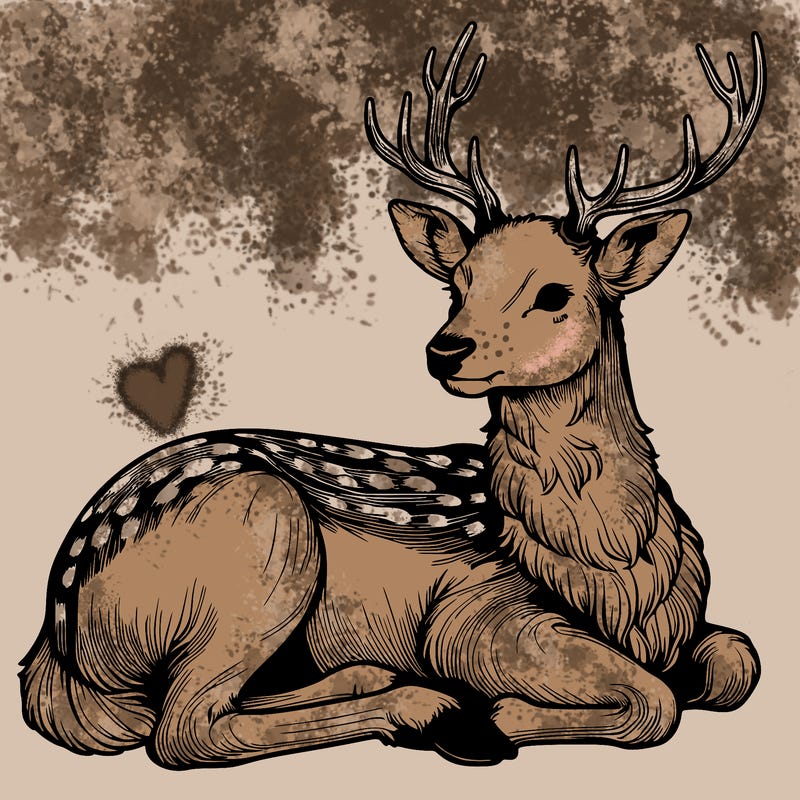 realistic deer with antlers