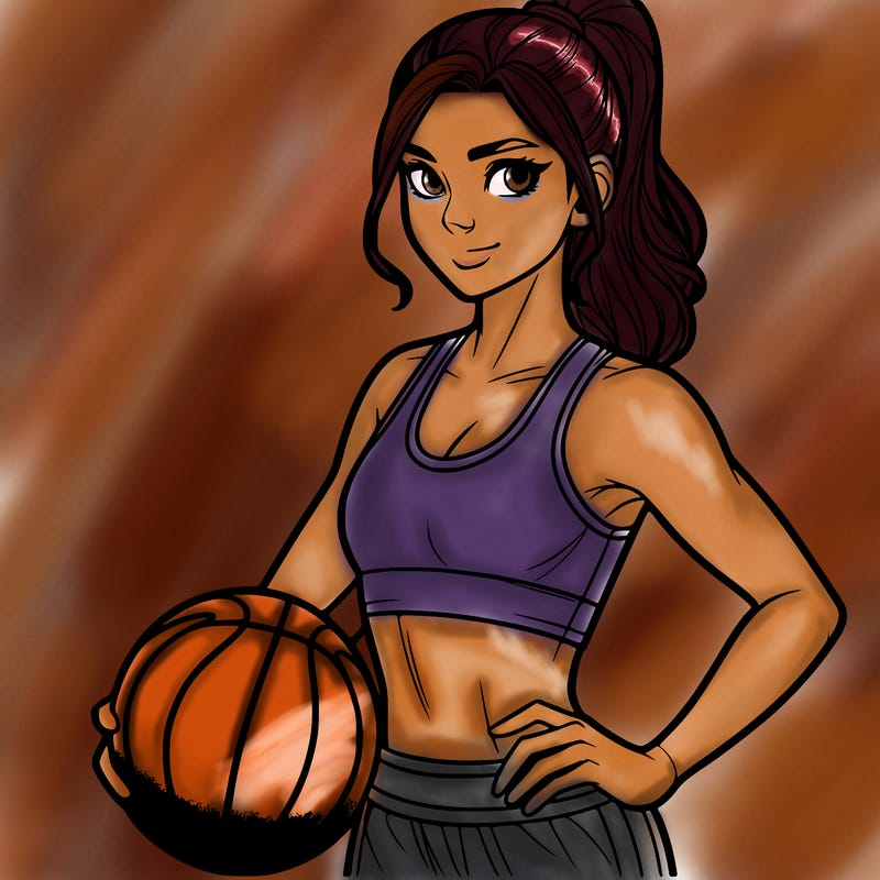 a realistic basketball girl