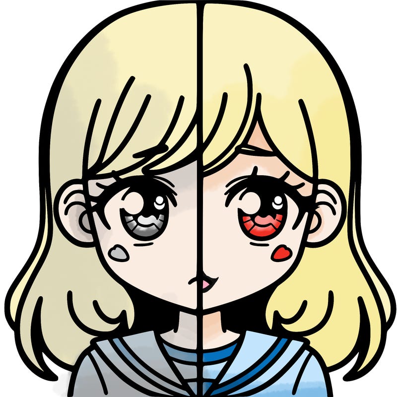 a split of a girl