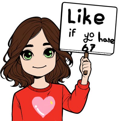 realistic girl holding up a sign