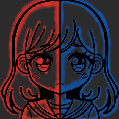 a split of a girl