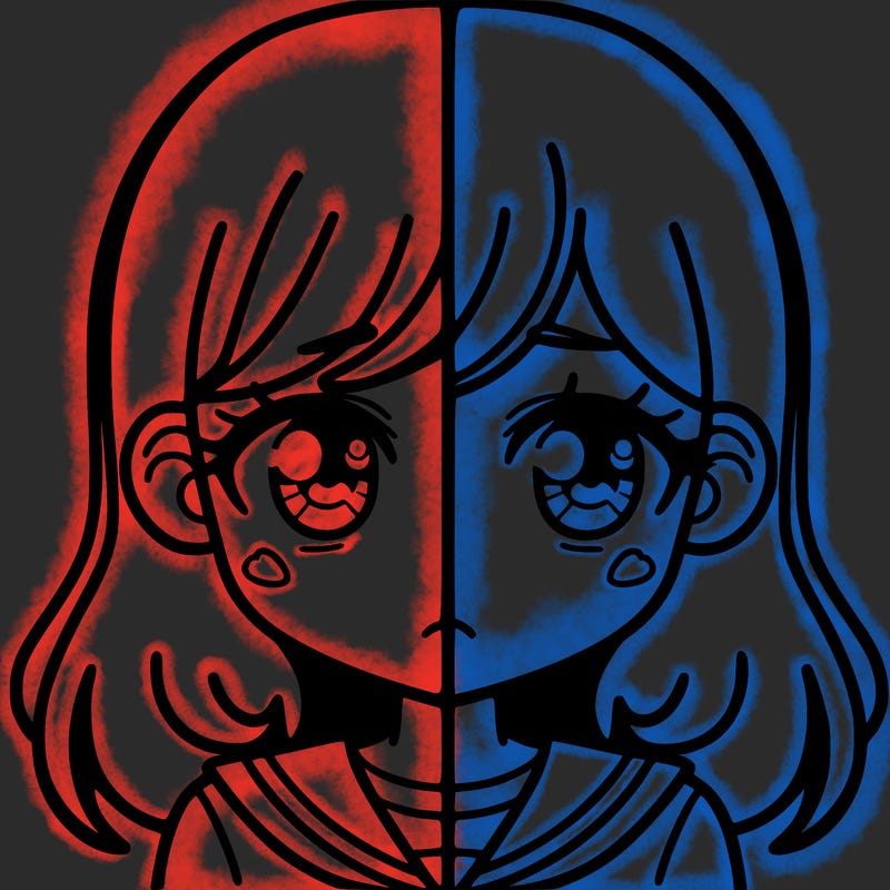 a split of a girl