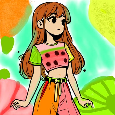 girl in a cute crop top