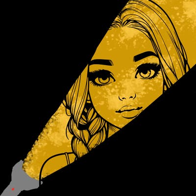 realistic girl with braids