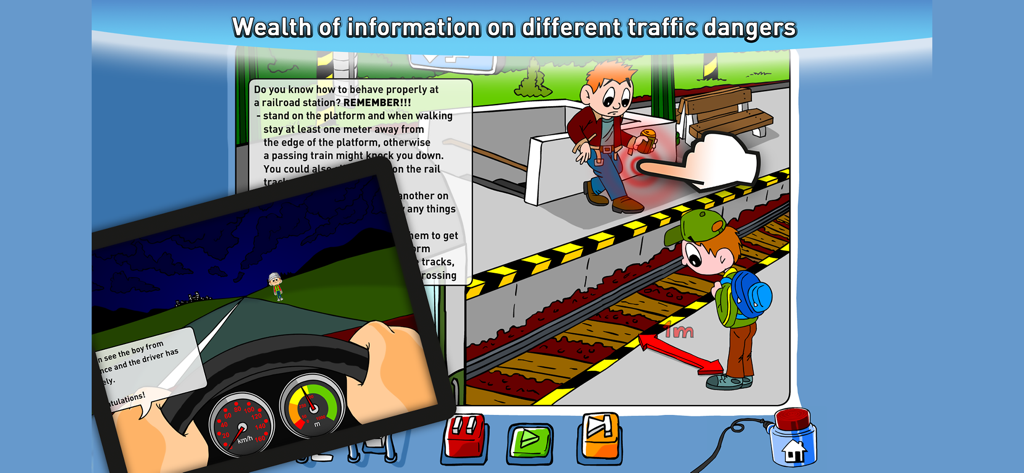 Traffic Safety for Kids - Lección animada para niños sobre seguridad en vías férreas y comportamiento en el andén