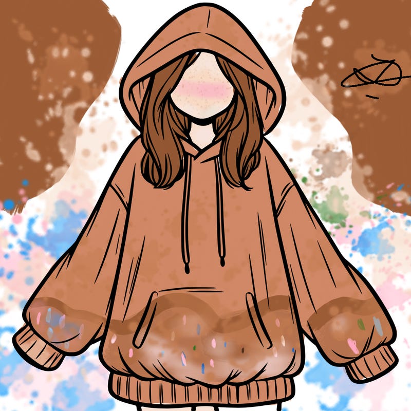 girl in oversized hoodie