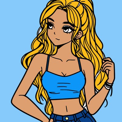girl in crop top