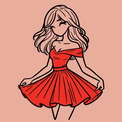 woman in skirt
