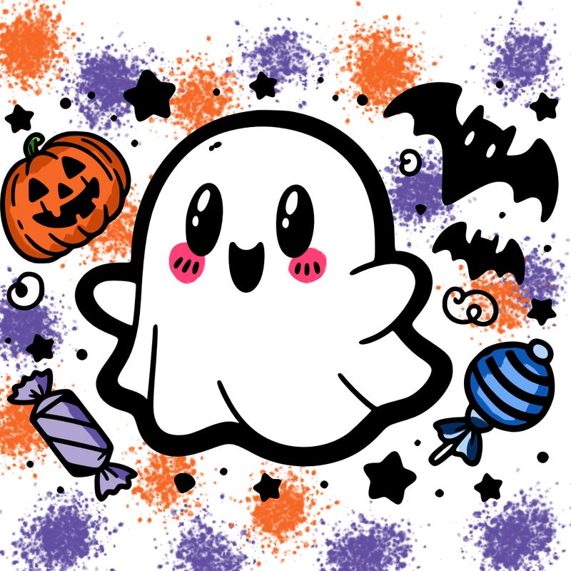 halloween cute little ghost