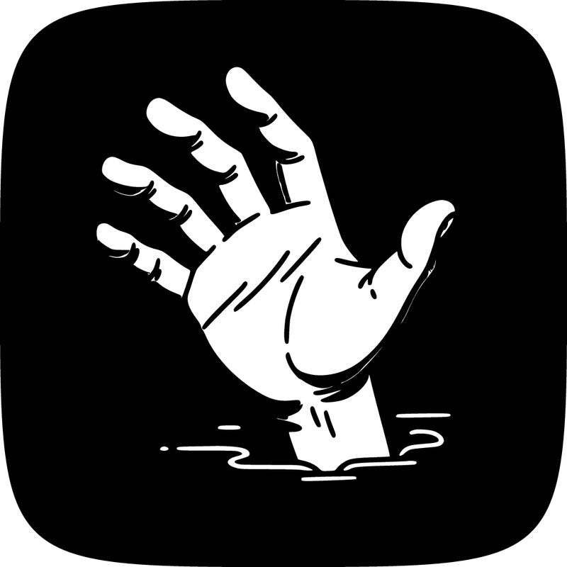 hand reaching out of darkness