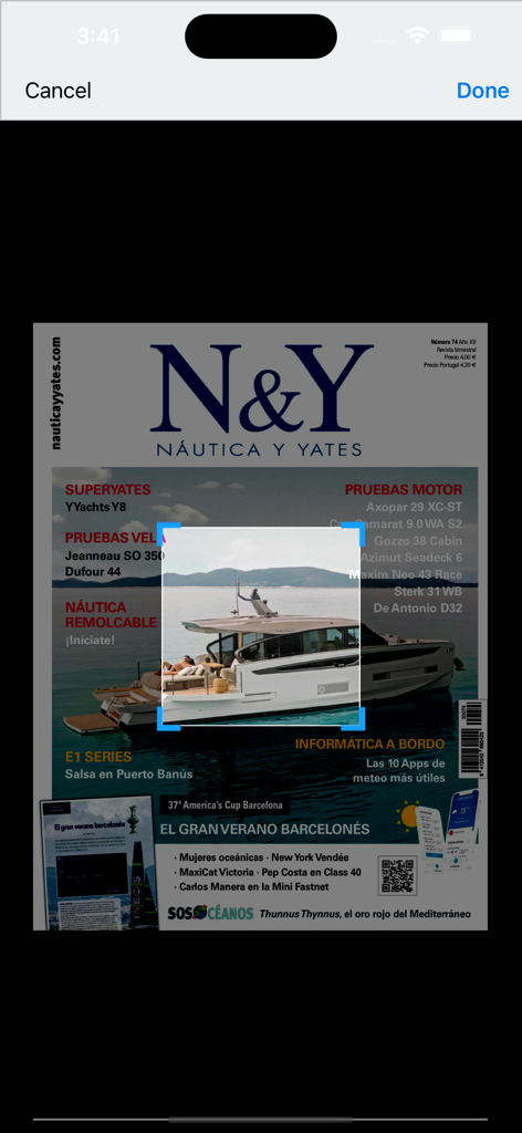 [N&Y] Nautica y Yates M@gazine - Portada digital de la revista Nautica y Yates con un yate a motor de lujo en el agua.