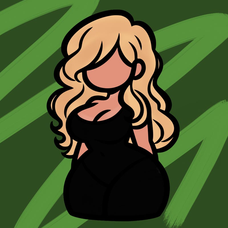 curvy woman with hair