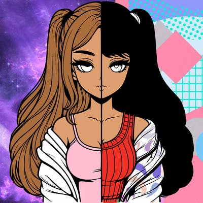 realistic girl split