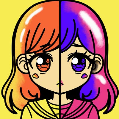 a split of a girl