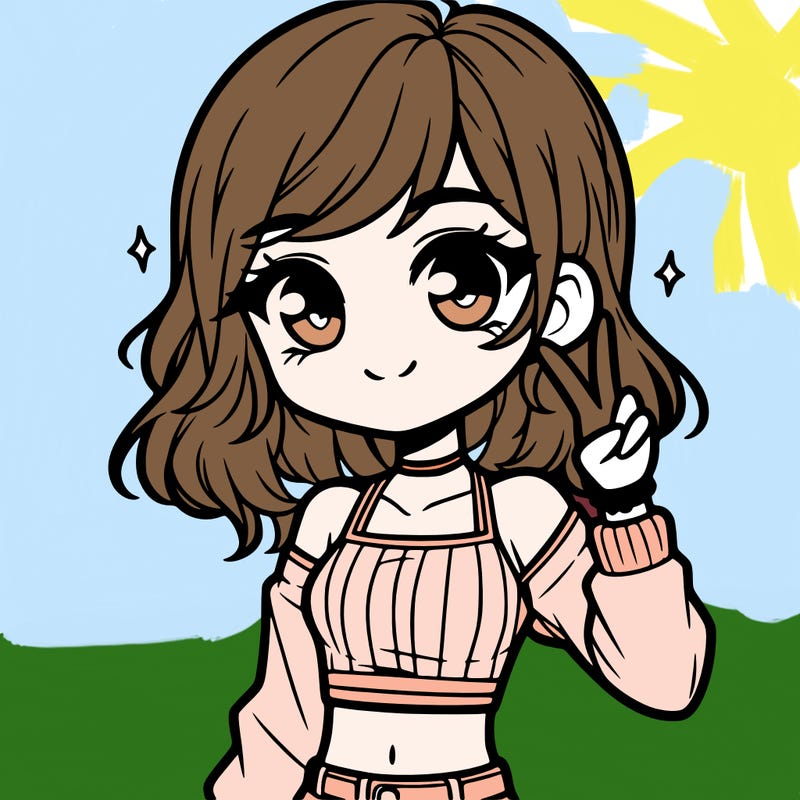 cute girl with crop top