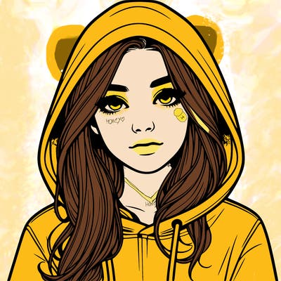 realistic girl with a hoodie