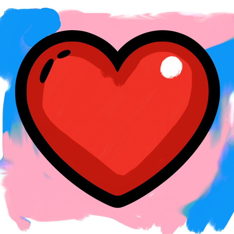 a blank heart