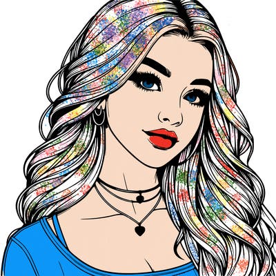 detailed realistic girl