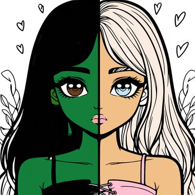 realistic girl split