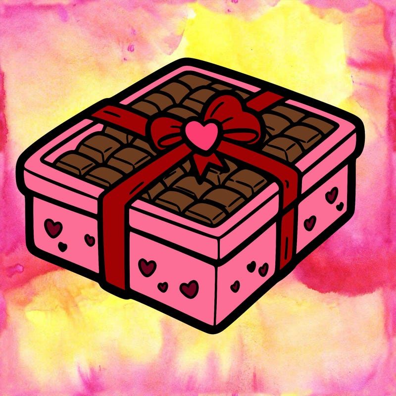 a box of chocolate for valentines day