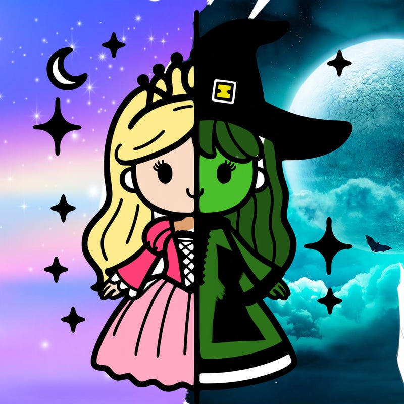 split princess and witch