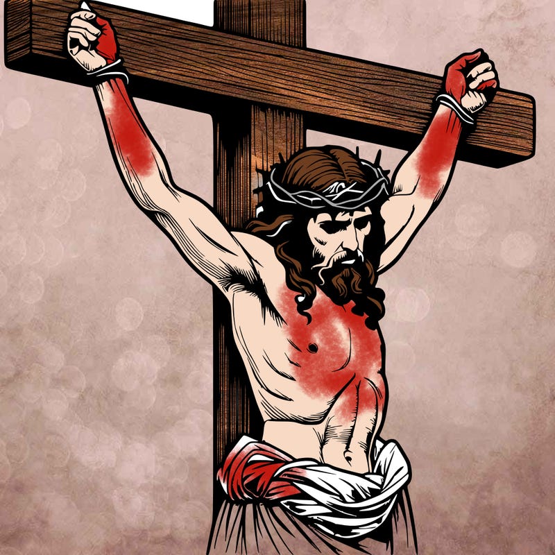 jesus realistic on the cross